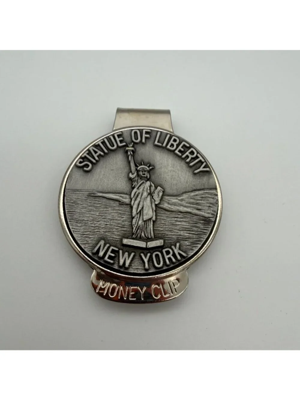 Vintage Statue Of Liberty New York Pewter Money Clip Boxed Travel Souvenir Gift